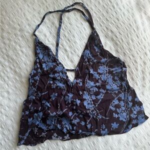 Urban Outfitter Silence and Noise Strappy Crop Floral Crop Top